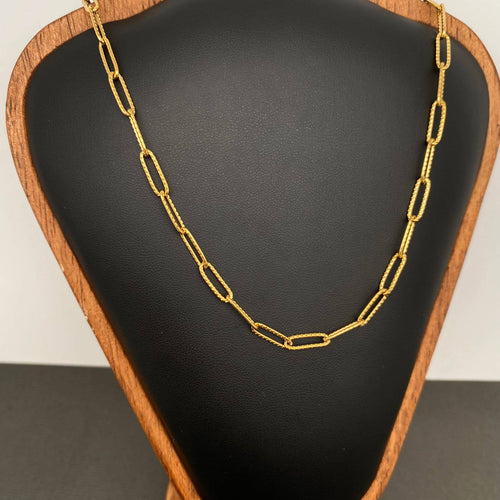 18K Gold Plated Stainless Steel Chain Necklace - FGS