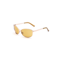Slim Cat Eye Metal Sunglasses – Transparent Nude Yellow Lens