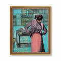 Doris in Office 8x10" Art Print - Dog Decor