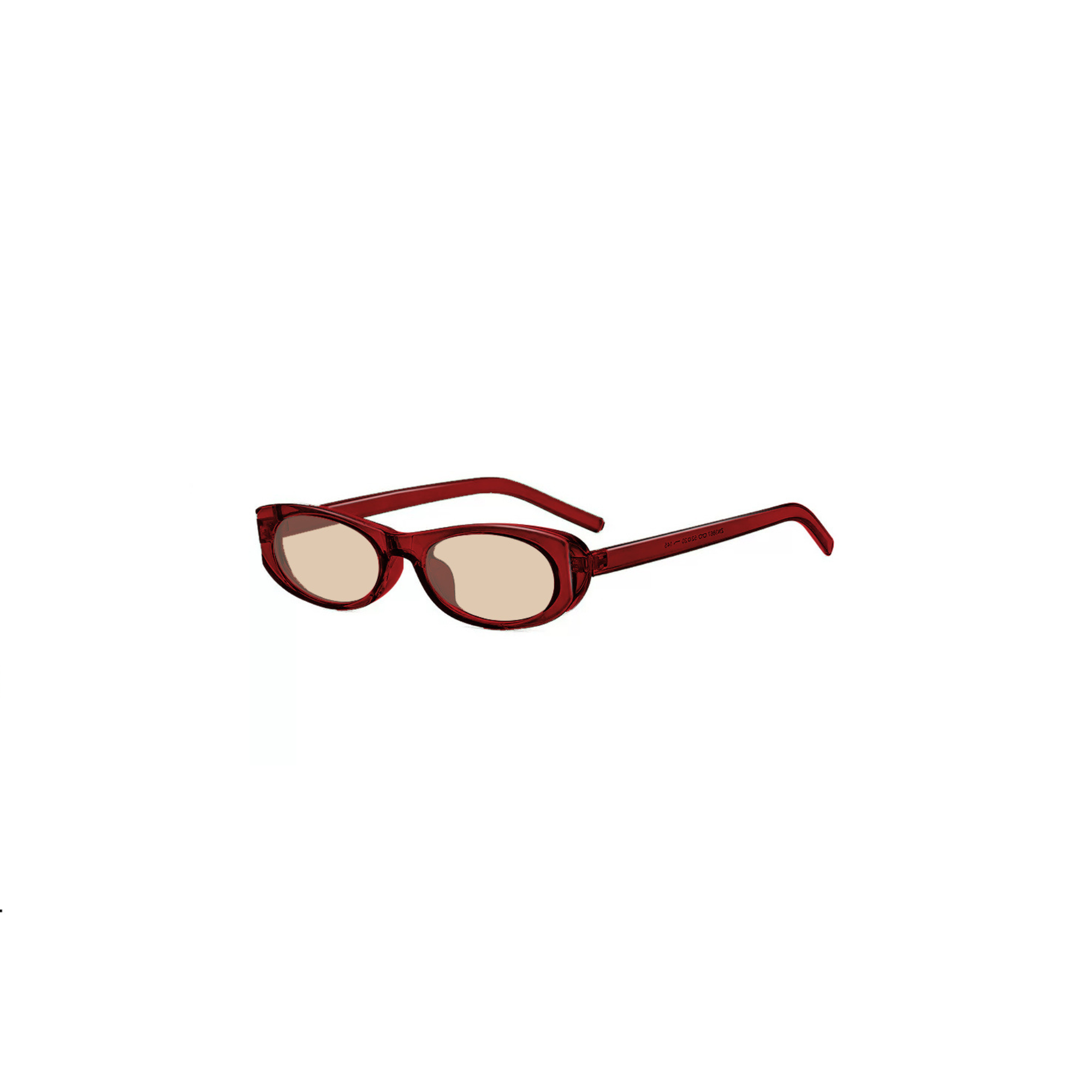 Slim Cat Eye Retro Sunglasses in Tortoise: Red
