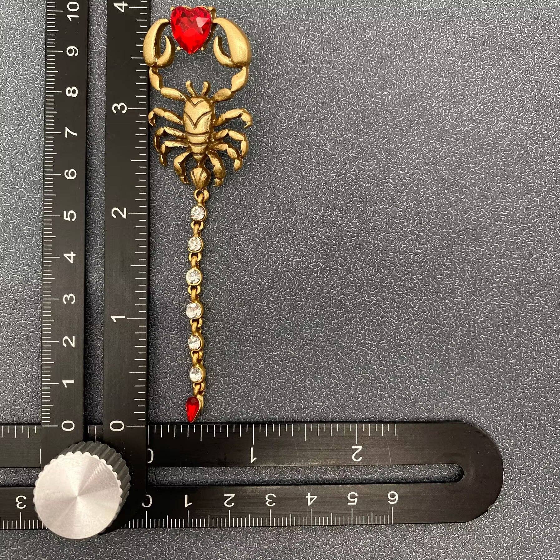 Vintage Rhinestone Scorpion Earrings