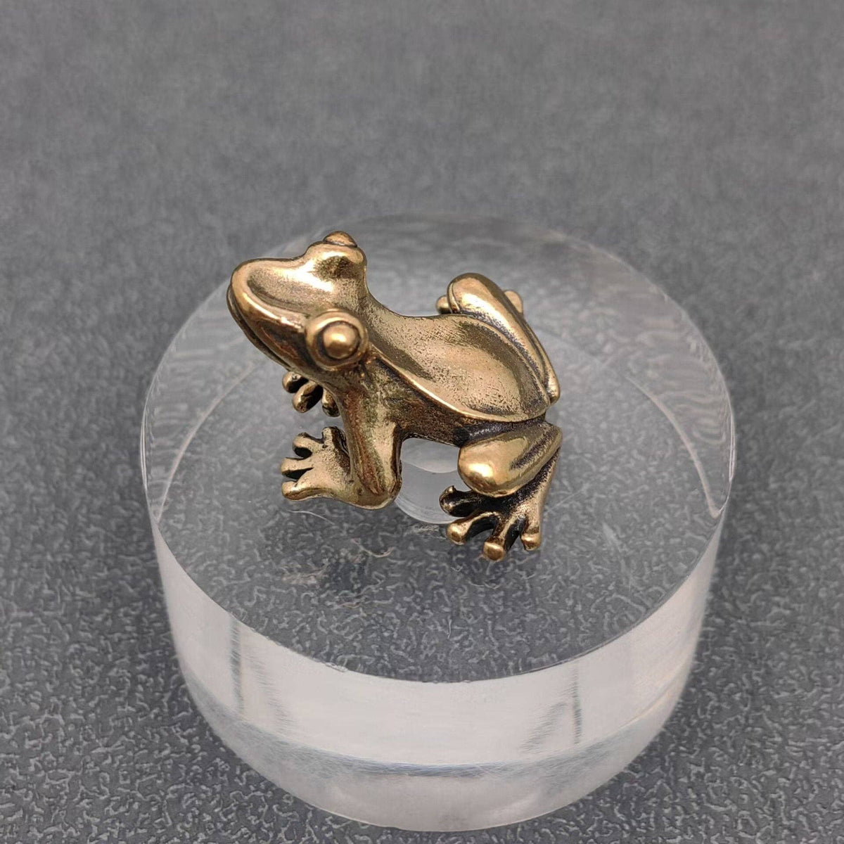 Vintage Brass Little Frog Desktop Ornament