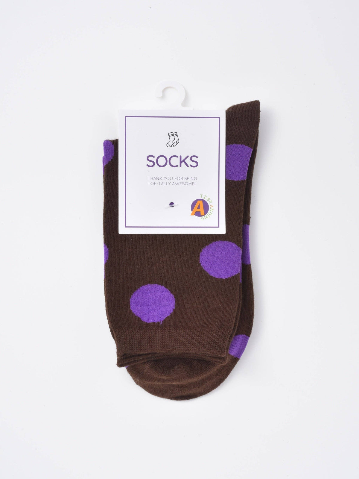 Rufia - Polka Dot Colorful Socks: Brown / One Size