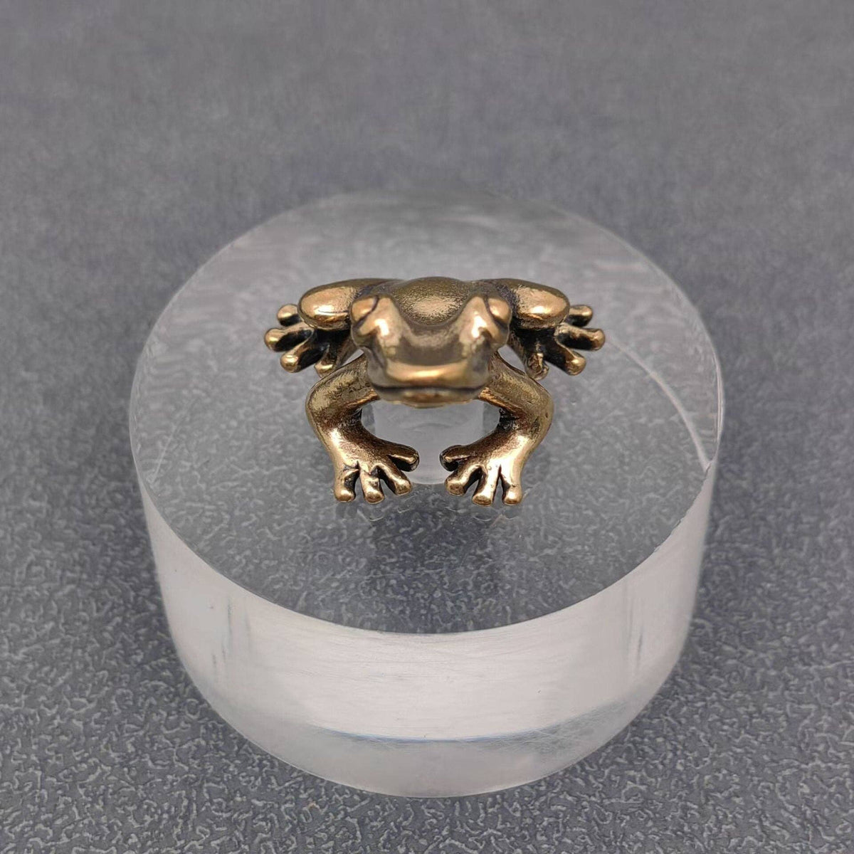 Vintage Brass Little Frog Desktop Ornament