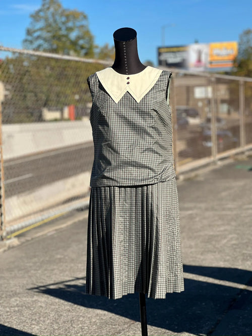 1950s Tammy Andrews green gingham dress, photo 1