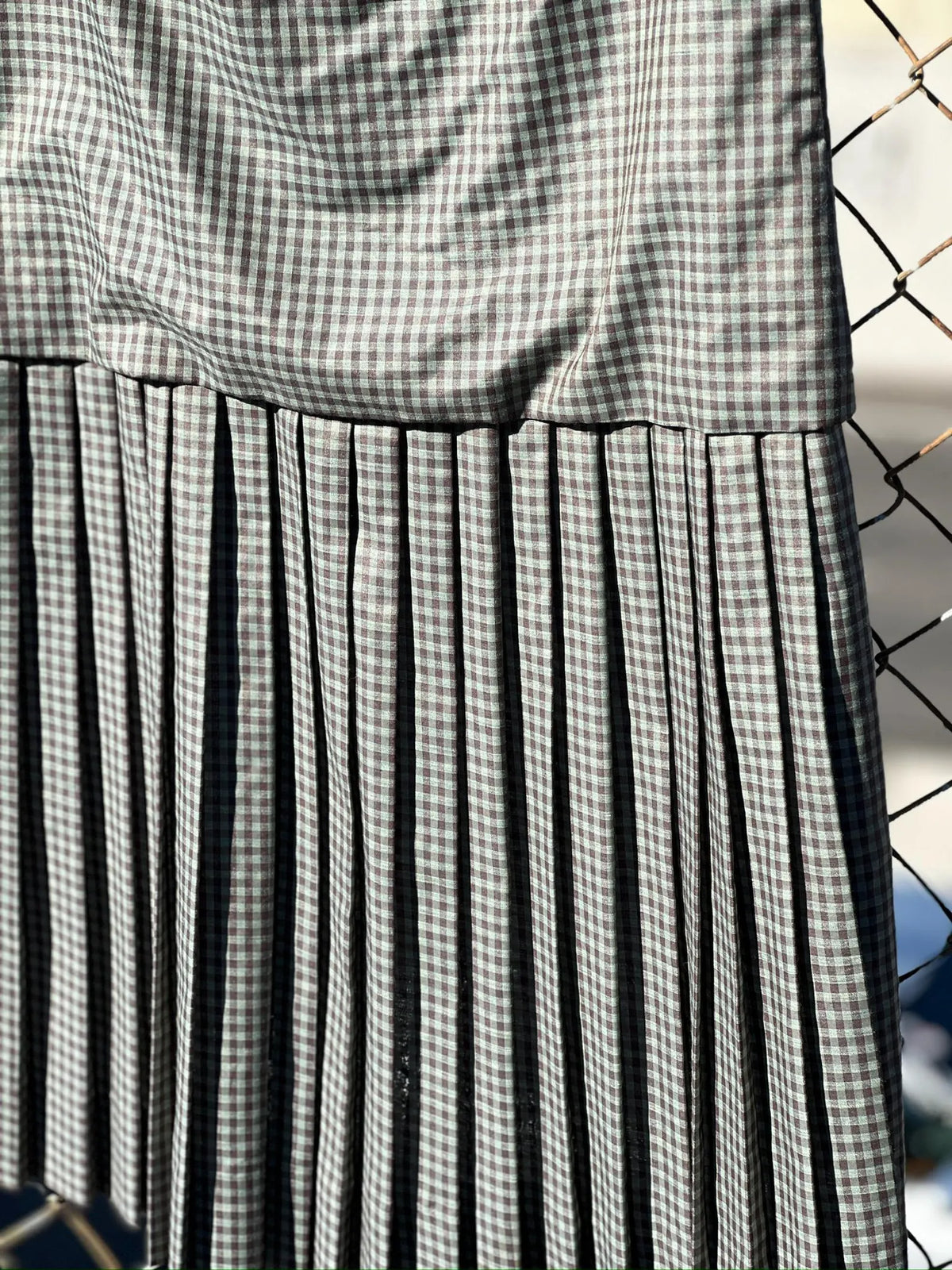 1950s Tammy Andrews green gingham dress, photo 3