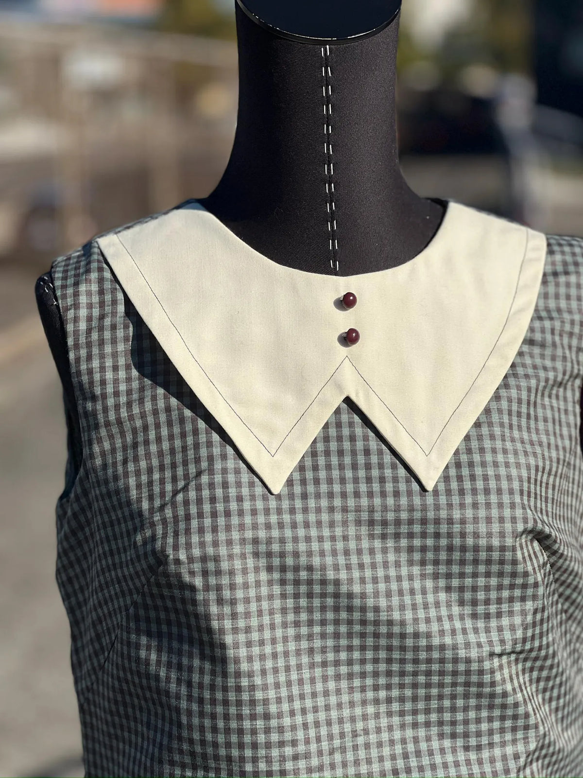 1950s Tammy Andrews green gingham dress, photo 4