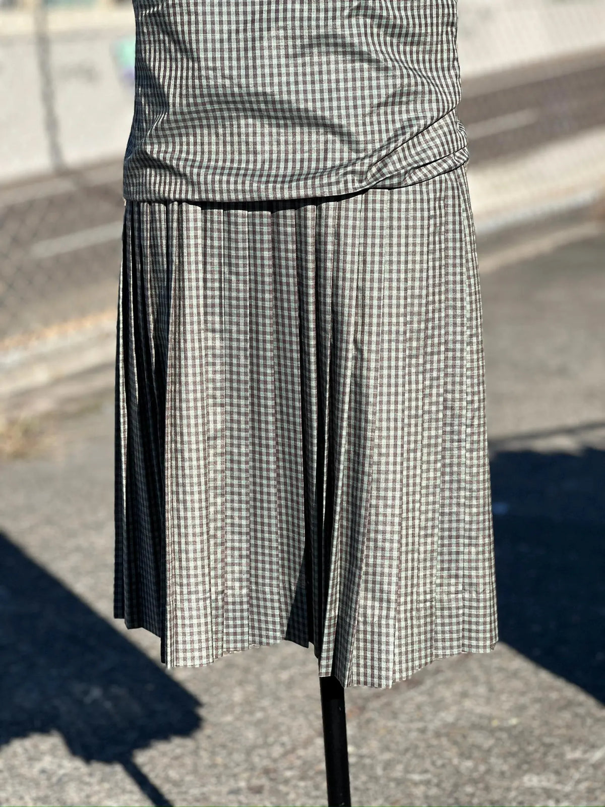 1950s Tammy Andrews green gingham dress, photo 5
