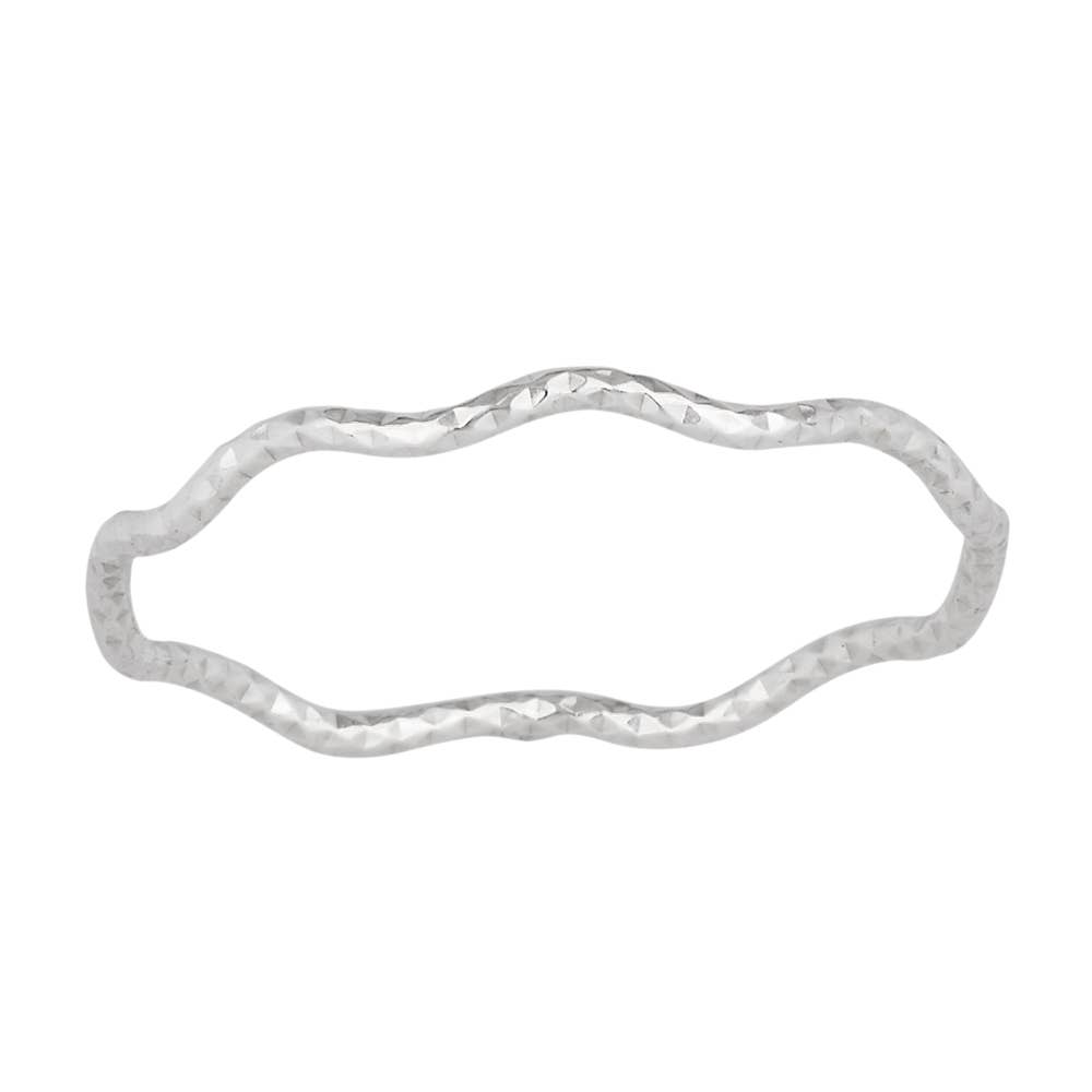 Sterling Silver Squiggly Ring: 8