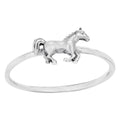 Dainty Sterling Silver Horse Ring: 6