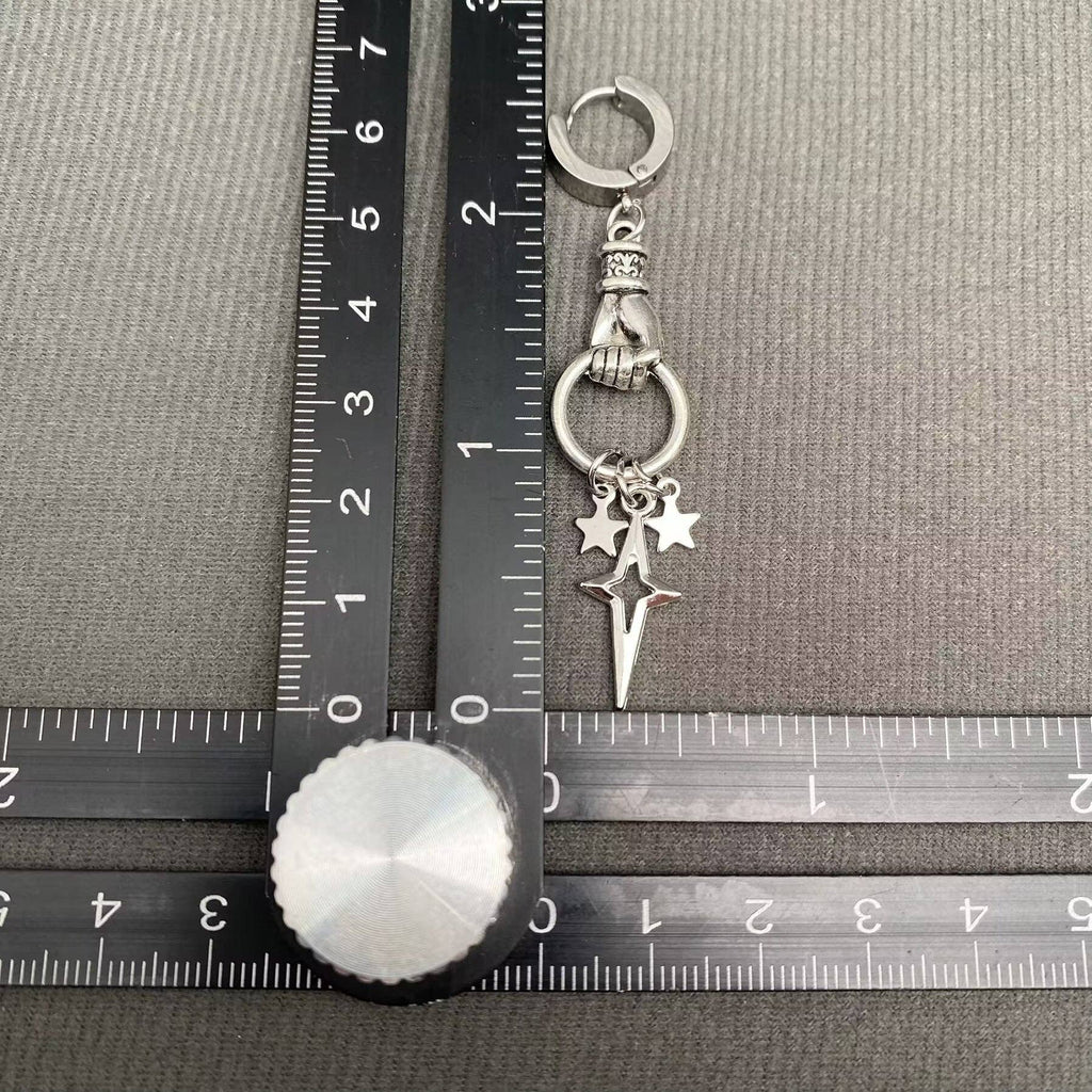 Hand Catch Star Huggie Earrings