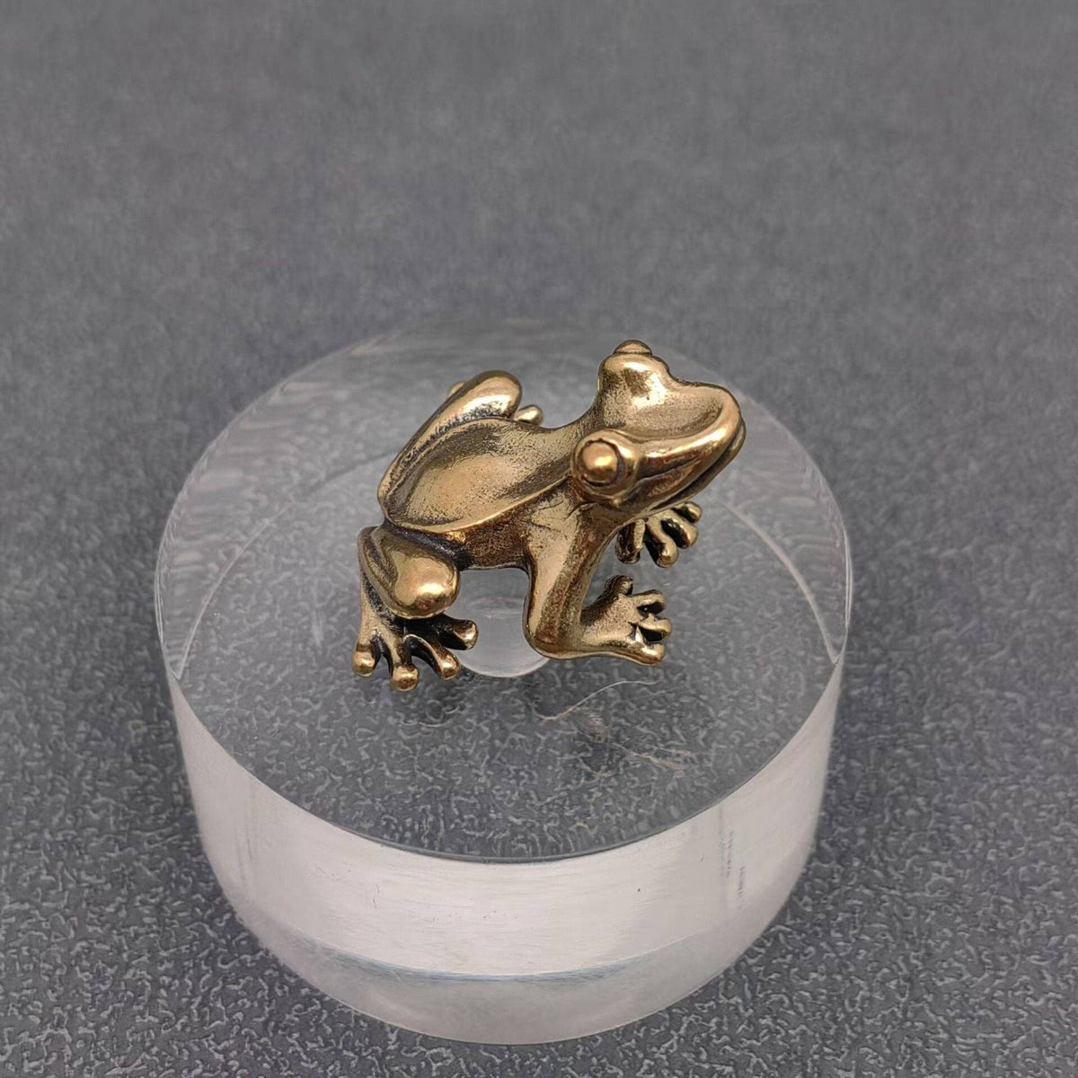 Vintage Brass Little Frog Desktop Ornament