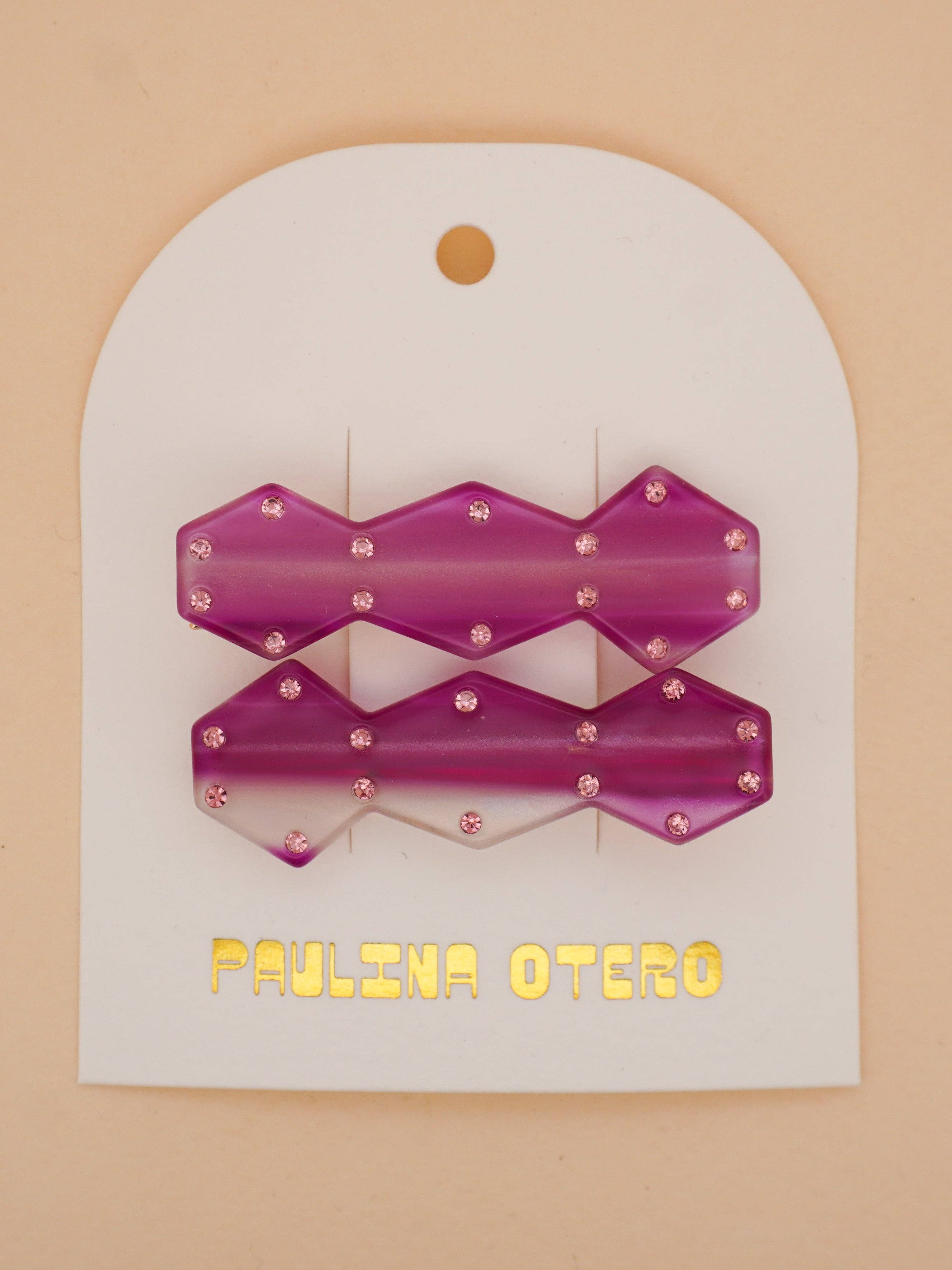 Vase Clips in Berry Stripes