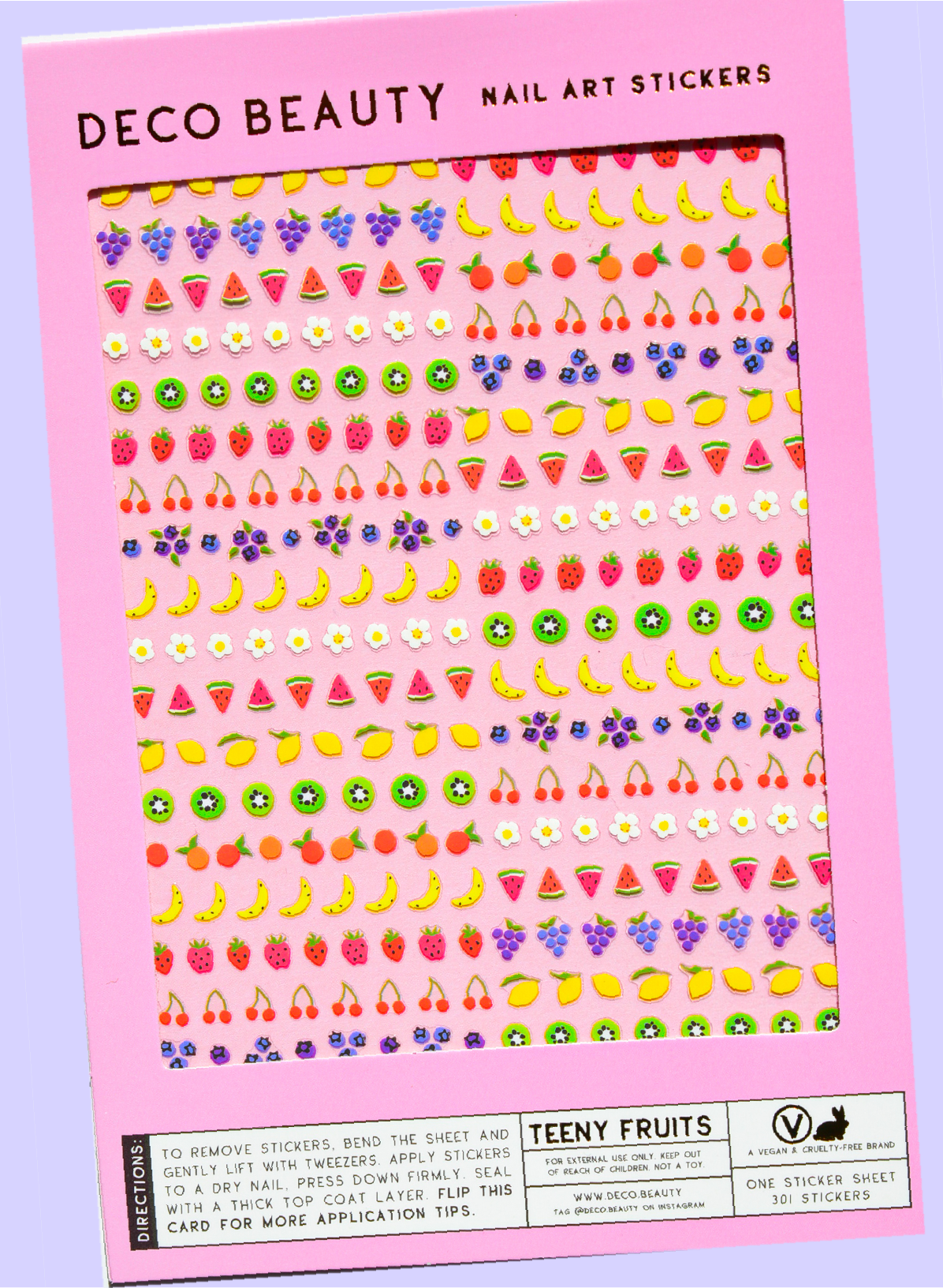 Nail Art Stickers - TEENY FRUITS