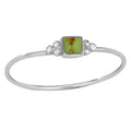 Speck of Green Sterling Silver Gaspeite Ring: 8