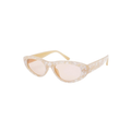 Marble Oval Sunglasses in Champagne Shell