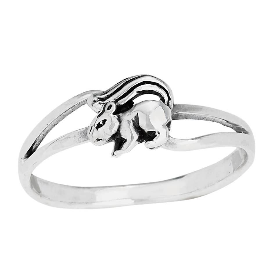 Nutty Squirrel Sterling Silver Ring: 6
